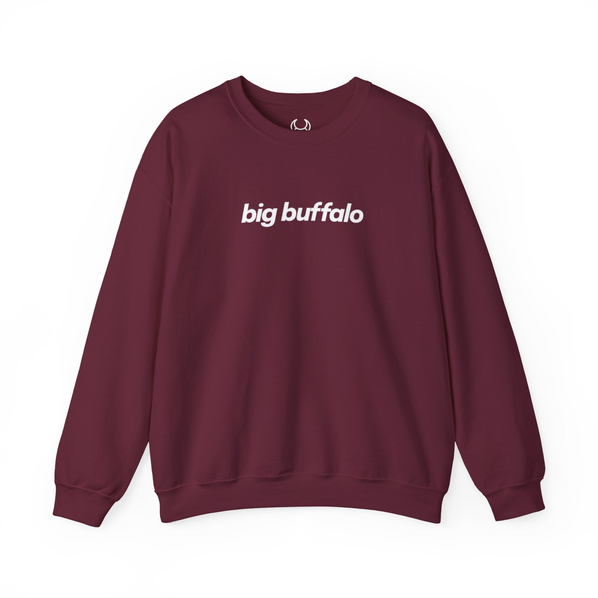 Sudadera sin capucha vino tinto big buffalo
